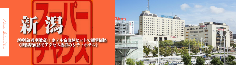 東京 首都圏発 新潟へ新幹線 限定列車 で行く格安ツアー 往復限定列車でお得 新潟駅直結で交通が便利なホテル