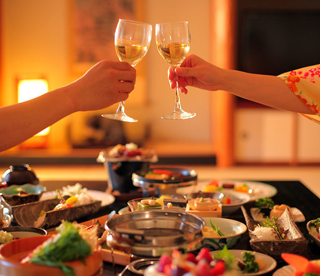 夕食をお部屋で楽しめるお宿