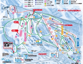 赤倉温泉スキー場のコースマップ