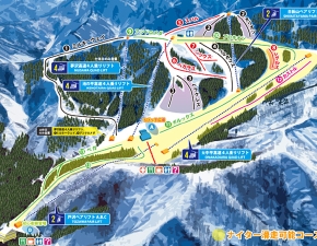神立高原スキー場のコースマップ