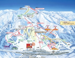 苗場スキー場のコースマップ